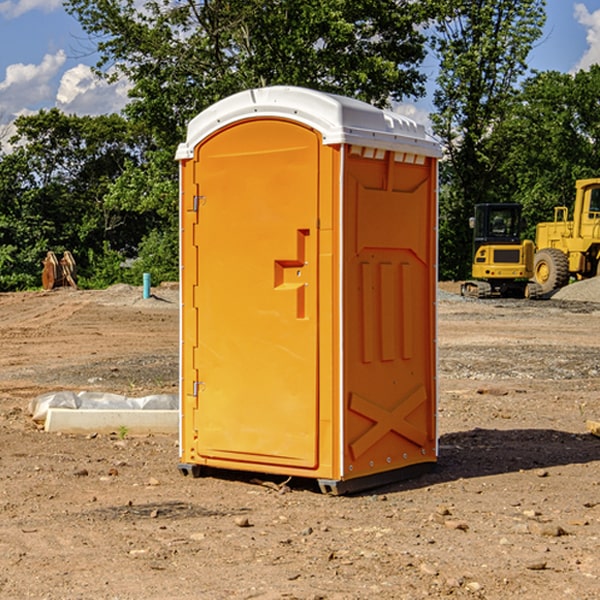 how often are the porta potties cleaned and serviced during a rental period in Green Lake County